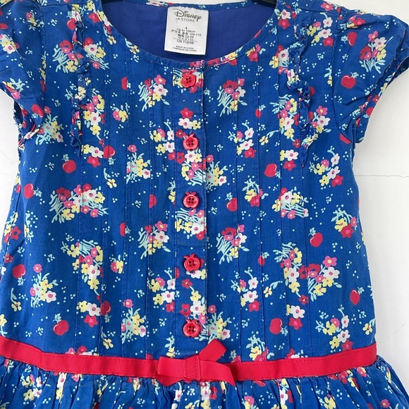 Disney Store Size 4 Snow White Theme Dress Floral with Character Print - Picture 15 of 16